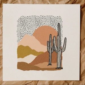 Boho Art Print 12”x12” “  The Dunes”